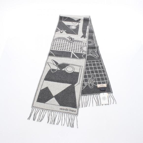 Hermes Accessories - HERMES Gray Scarf